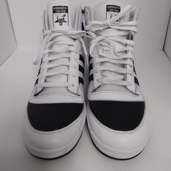 Adidas Originals Top Ten Hi Men's Size 13 Rebound White/Black Shoes - Picture 10 of 12